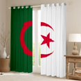 thumbnail image 2 of Manfei Algerian Flag Kitchen Curtains,Patriotic Theme Art Black Out Curtains Pack of 2 (42x63 Each),Green White Red, 2 of 7
