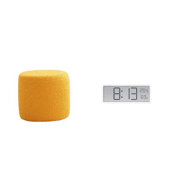 Escabel,Taburete pequeño,otomana,taburete de sofá,taburete de té,Taburete cúbico para los pies,ideal para dormitorio o baño.,Reloj de pared digital,Reloj de pared digital multifuncional