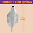thumbnail image 4 of 2 Pack Halloween LED Light Up Ghost Decorations, Hanging Scary Phantom Props with Glowing Effects for Outdoor Indoor Halloween Party Decoration (2 Count, 120cm), 4 of 7