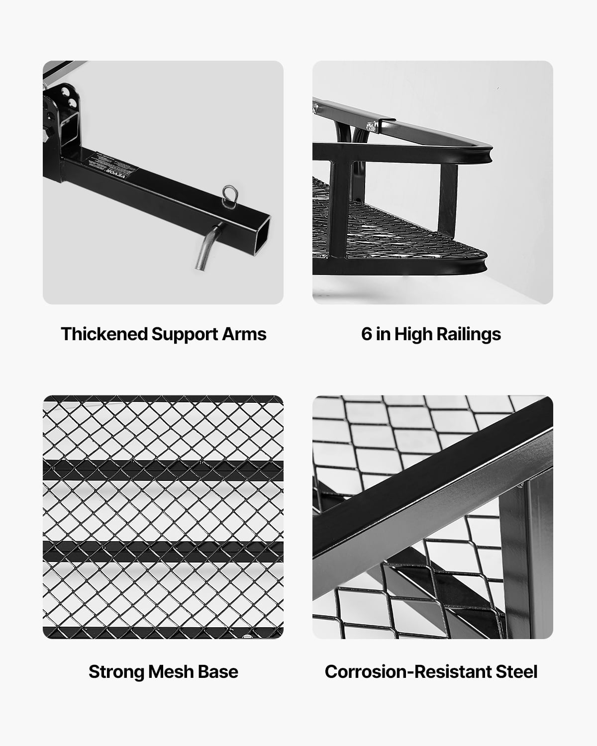 VEVOR 60" x 24" x 6", Hitch Cargo Carrier, 500 lbs Capacity Hitch Cargo Carrier with Cargo Net with Hook & Waterproof Cargo Bag