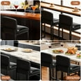 thumbnail image 5 of Modern Bar Stools Set of 2, 24.8" Upholstered Counter Stools with Backrest, Faux Leather Bar Chairs for Kitchen Island, Breakfast Bar, 5 of 9