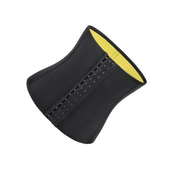 Langgg Ceinture d'Entraînement pour Hommes, Gaine Brûleur de Graisse, Entraînement Physique, Sangle Corporelle, Ceinture L, Corset Noir+jaune G