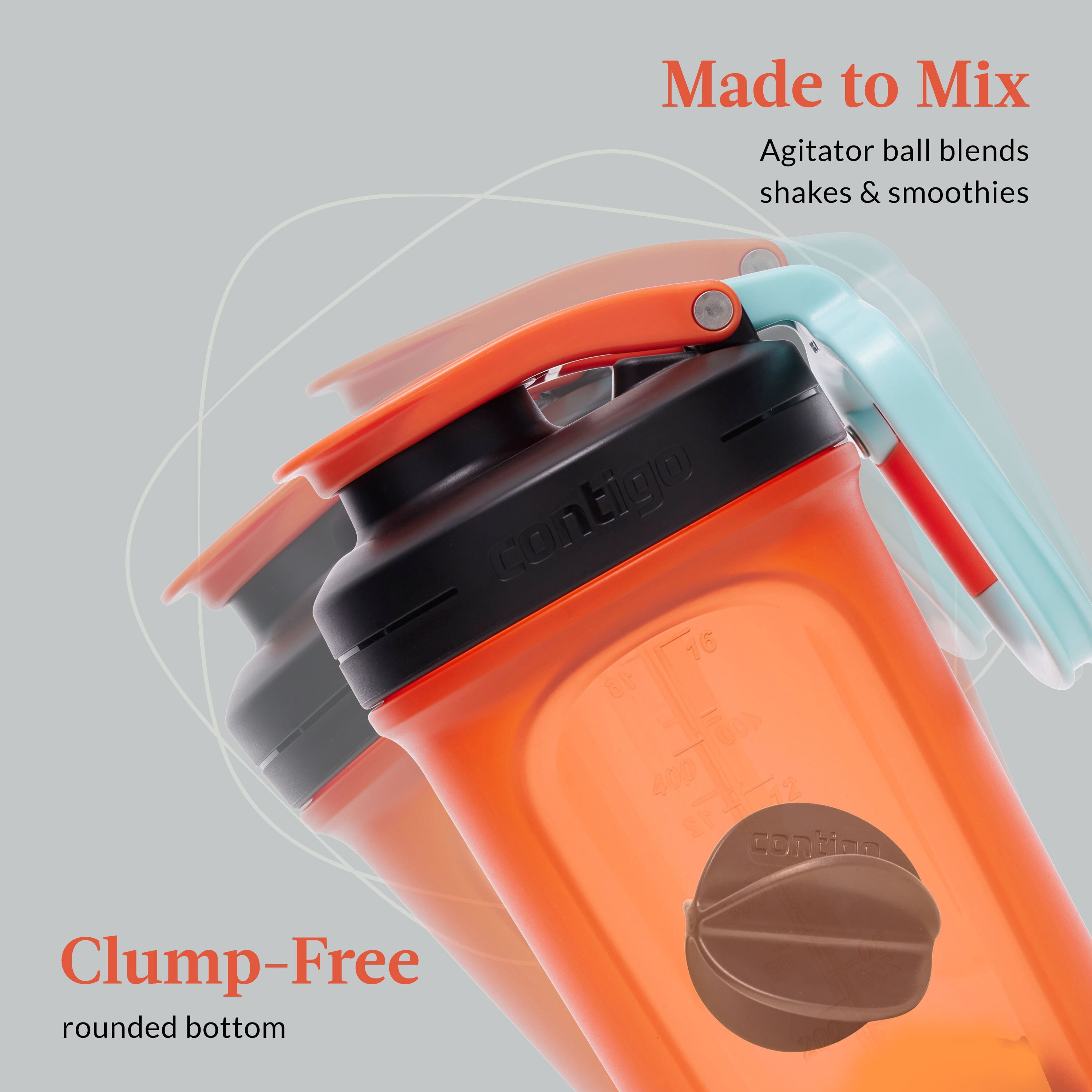 XS® Energy Blender Bottle Shaker - Blue/Pink/Yellow - AmwayGear