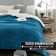 thumbnail image 6 of Moonlight20015 Sherpa Blanket Fluffy Plush Couch & Travel Blanket Reversible Throw Size Teal Color, 6 of 8