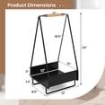 thumbnail image 3 of Gymax Firewood Storage Rack w/Handle Square Rack for Pit Stove Campfire No Assembly, 3 of 9