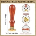 thumbnail image 2 of Wax Seal Stamp set Sealing Wax Stamp Solid Brass Heads with Wood Handles for Envelopes Invitations Gift Card Hummingbird 83x22mm Stamps: 25x14.5mm, 2 of 7