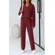 thumbnail image 4 of Conjunto de Suéter de Dos Piezas PRETTYGARDEN Rojo Vino XXL, 4 of 8