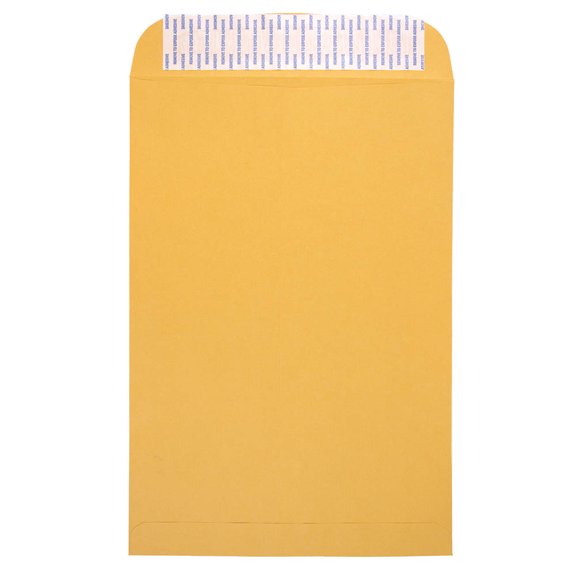 JAM Paper 10 x 15 Envelopes, 500/Box, Brown Kraft Manila, Peel & Seal