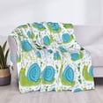 thumbnail image 4 of Throw Blanket for Couch, Green Blue Slug Shells Super Soft Fuzzy Comfy Warm Cute Throw Blanket, Lightweight Cozy Plush Flannel Blanket Throws for Sofa Bed All Season, 4 of 5