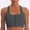 Gray, variant on RKSTN Racerback Sports Bras for Women Zip Front Bralettes for Women Yoga Running Fitness Casual Wear Bra Breathable Beauty Back (Blue ,L)
