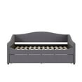 thumbnail image 6 of Hassch Full Size Daybed with Trundle, Teddy Fleece Upholstered Daybed Sofa Bed with LED Light for Bedroom, Living Room, Guest Room (Gray), 6 of 10
