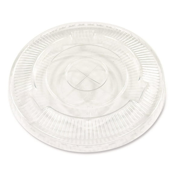 Boardwalk Crystal-Clear Cold Cup Straw-Slot Lids, Fits 9 to 10 oz PET Cups, 1,000/Carton