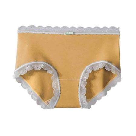 Save Today: Panty for Women  Ropa Interior de Mujer  Fashion Women s Breathable Soft Stretch Panties Underwear With Belly Briefs SOPATENOR Yellow XL
