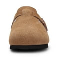 thumbnail image 6 of Litfun Women's Faux Fur Lined Suede Clogs Fuzzy Cork Footbed Mules Slip On Winter Potato Shoes, Brown, 6 of 7
