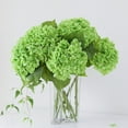 thumbnail image 4 of Xiao Hua 3 piezas de hortensias artificiales de 21 pulgadas, grandes, naturales y realistas, con tacto real (verde oscuro), 4 of 5