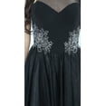thumbnail image 3 of BLONDIE Womens Black Sleeveless Short Fit + Flare Party Dress 3, 3 of 4