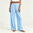 thumbnail image 3 of Kezqiaxn Womens Wide Leg Trousers 2026 High Waisted Dress Pants with Pockets Checkered Pattern Business Work Pants, 3 of 8