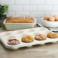 thumbnail image 6 of Martha Stewart Everyday Color Bake 12 Cup Nonstick Steel Muffin Pan in Linen, 6 of 6