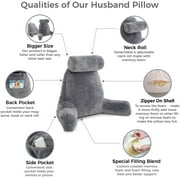 Husband Pillow Reading Pillow with Removable Cover