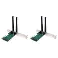 thumbnail image 1 of 2X Tarjeta Inalámbrica WiFi Mini PCI-E Express Una Adaptador PCI-E con 4 Antenas Externas para PC, 1 of 5