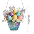 thumbnail image 3 of Easter Flower Egg Suncatcher Window Hanging Decor, Stained Glass Style Acrylic Ornament for Home Farmhouse Garden Window Decorations, Hanging Window Art for Indoor Outdoor Decor, Housewarming Gift, 3 of 9