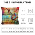 thumbnail image 5 of JEUXUS Music Note Pillow Cover  Colorful Graffiti Creative Plank Stripes Watercolor Art Farmhouse Decorative Throw Pillow Cover Square Cushion Case for Home Sofa Couch Decoration, 5 of 5