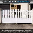 thumbnail image 5 of 5x3 Inch Non-Mortise Door Hinges, 2 Pcs Non-Mortise Stainless Steel No Noise Door Hinges with Screw, Silver (0.55"), 5 of 7