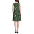 thumbnail image 3 of FORMRS Summer Dress for Women Loose U Neck Sleeveless Midi Beach Sundresses with Pockets, Green Forest Pattern, 3 of 8