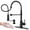 Matte Black, variant on APPASO Touchless Kitchen Faucet with Soap Dispenser, Matte Black Pull Down Sprayer Motion Sensor Sink Faucet