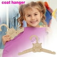 thumbnail image 2 of BallsFHK Handcrafted Eco-Friendly Wooden Kids Hangers With Animal Faces, Toddler and Children's Clothes Hangers, Wooden Closet and Nursery Organizers, 5pcs, 2 of 5
