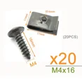 thumbnail image 1 of Suitable for Juego de 30/20/10 tornillos autorroscantes y clips for motocicleta, coche, scooter, ATV, ciclomotor, bicicleta eléctrica, cubierta de plástico, retenedor de metal, M4, M5, 4,2 mm y 4,8 mm, 1 of 7