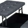 thumbnail image 4 of Atlin Designs Ottomane de Table Basse de Rangement en Gris Pierre, 4 of 5