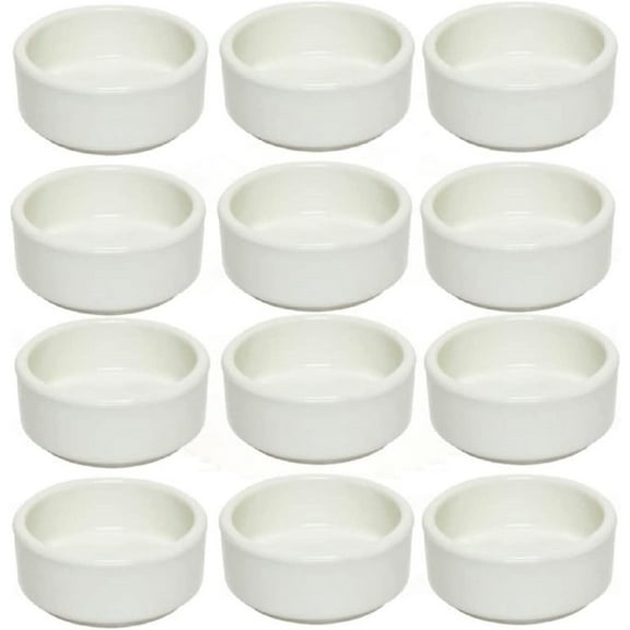 Truecraftware – Set of 12- Smooth 2 oz. Melamine Condiments Ramekins Bone Color- Condiment Sauce Cups