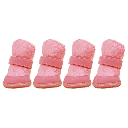 MIRROR 1 Pair Pet Shoes Thick Warm Anti-slip Prewalkers Walking Puppy Sneakers Dog Accessories