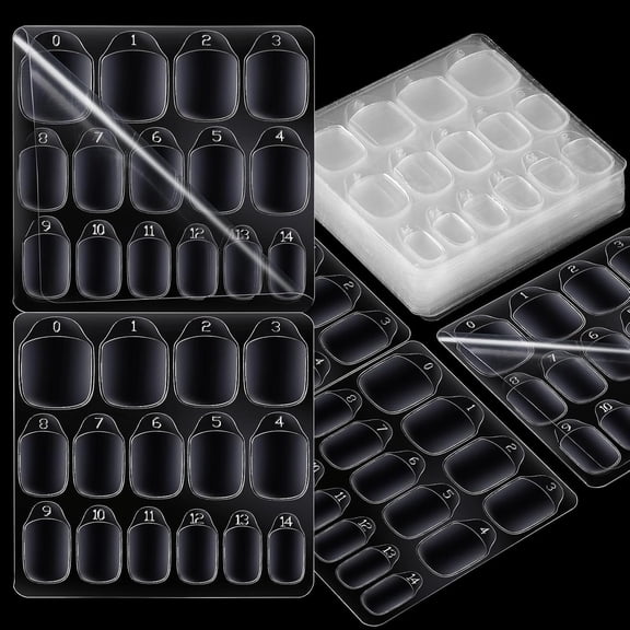 300pcs Nail Adhesive Tabs for Press on Nails, 15 Sizes of Nail Sticky Tabs for Nails Press on Nail Stickers, Nail Glue Stickers Press on Sticky Tabs, 10 Sheets