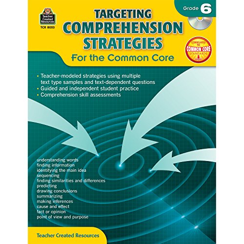 Pre-Owned Targeting Comprehension Strategies for the Common Core Grd 6 [With CDROM] (Paperback) 1420680536 9781420680539