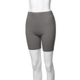 thumbnail image 5 of A2Y Women's Basic Solid Premium Cotton Mid Thigh High Rise Biker Bermuda Shorts Mid Grey 4XL, 5 of 5