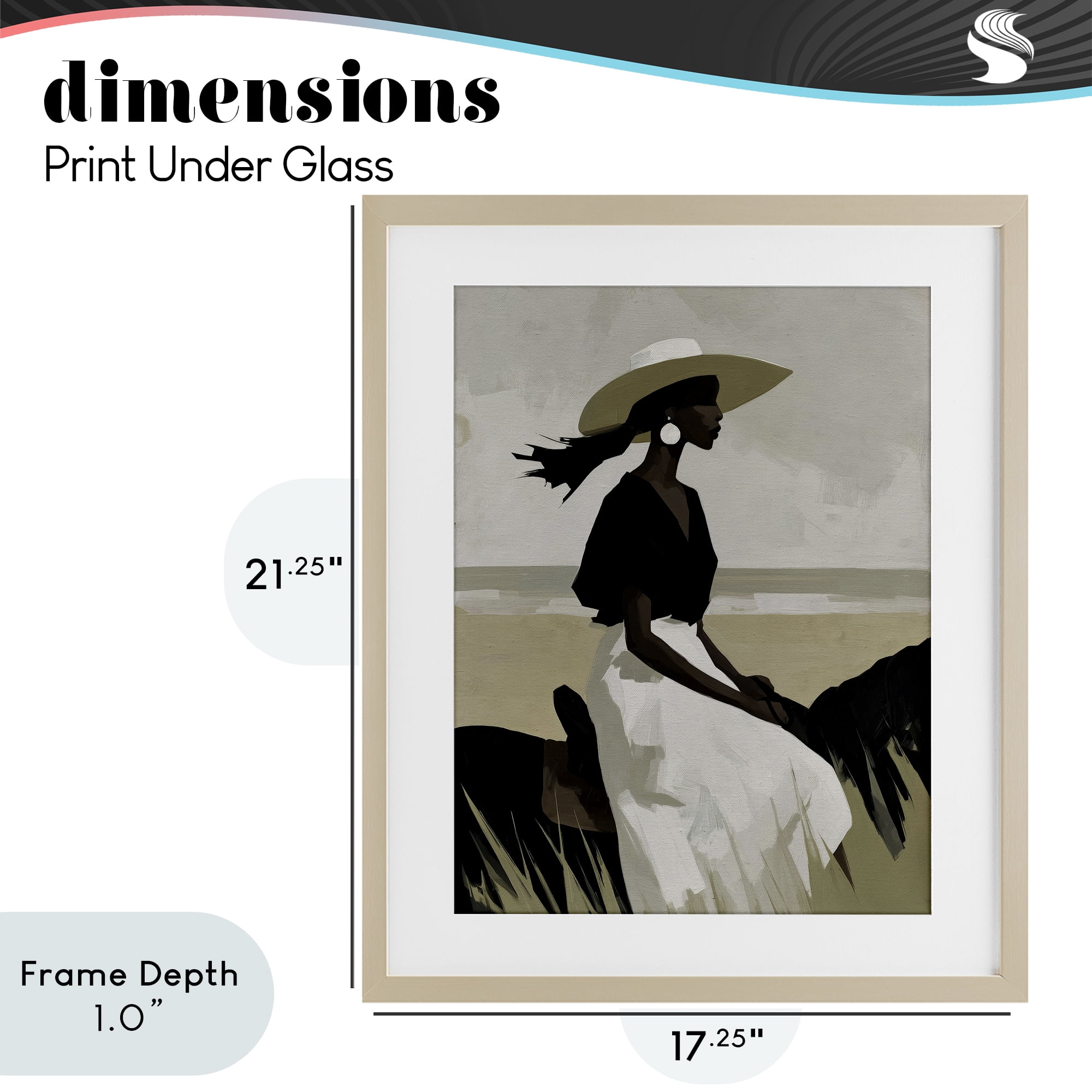 Stupell Industries Equestrian Windswept Muse Birch Framed Print Under Glass, design by Svetlana Aleynikova