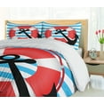 thumbnail image 5 of Ambesonne Anchor Duvet Cover Set, Anchor Design, 2-Calking, Sky Blue Red Black, 5 of 6
