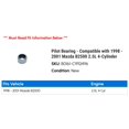 thumbnail image 2 of Pilot Bearing - Compatible with 1998 - 2001 Mazda B2500 2.5L 4-Cylinder 1999 2000, 2 of 2