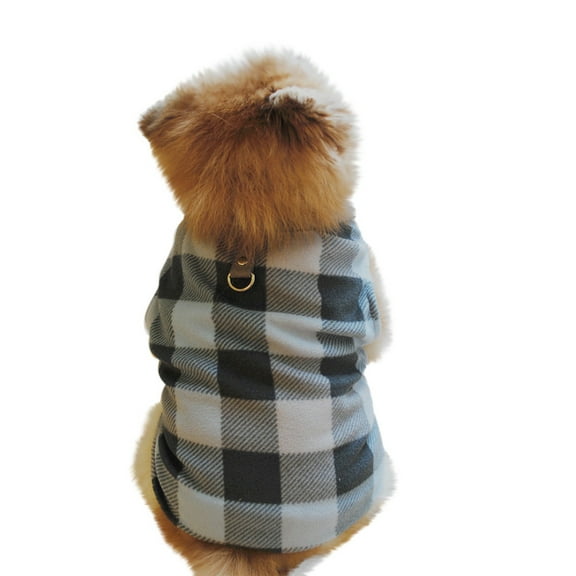 CICRKHB Dog Vest Pet Dog Cat Villus Warm Vest Puppy Doggy Apparel Clothing Pet Supplies Black