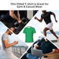thumbnail image 6 of Bixox Men's Forestgreen Printed Short Sleeve Skinny Athletic T-Shirt, 6 of 6