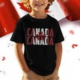 thumbnail image 3 of T-shirt Garçon Fierté du Canada Feuille d'Érable Canadienne Graphique Col Rond Manches Courtes Tee Filles Fête Nationale Drapeau Imprimé Festival Canadien Patriotique Tee de Festival pour Filles, 3 of 5