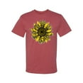 thumbnail image 2 of Artsy Cheetah Leopard Print Sunflower Fashion Men's Graphic T-Shirt, Vintage Heather Red, X-Large, 2 of 3