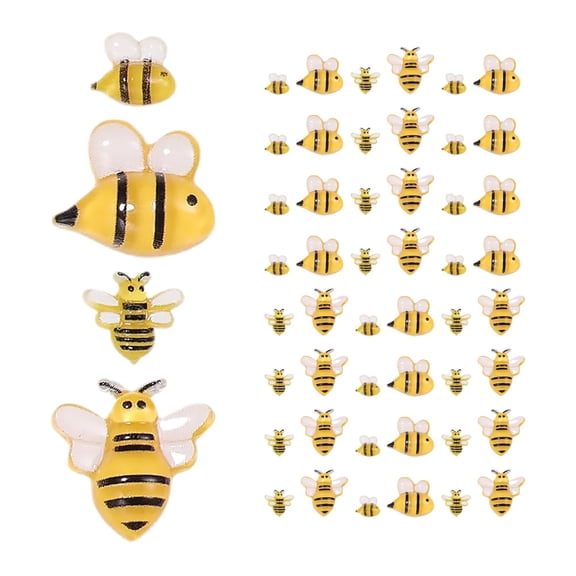Raindrops Small Bees For Crafts 100Pcs Assorted Color Resin Diy Lovers Outdoor Decoration
