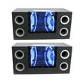 thumbnail image 1 of Pyramid 10 Pouces 1000W Double Boîtier Audio pour Voiture sous-Caisson Subwoofers Passe-Bande avec Néon (Lot de 2), 1 of 8