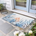 thumbnail image 2 of Coastal Coral Doormat Outdoor Entrance 24"x36", Blue Ocean Starfish Seagrass Watercolor Absorb Moisture Dirt Door Mats, Non-Slip Rubber Backing Floor Mats Indoor, Low-Profile Front Door Rugs, 2 of 9