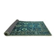 thumbnail image 2 of Ahgly Company Indoor Round Oriental Turquoise Blue Industrial Area Rugs, 4' Round, 2 of 4