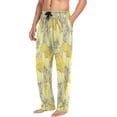 thumbnail image 4 of Elegant Yellow Rose Flower Men's Pajama Pants Lightweight Sleepwear Bottom Lounge Pants, 4 of 6