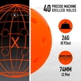 thumbnail image 2 of Franklin Sports X-40 Outdoor Pickleballs - Official Size - Ember - 100 Pack, 2 of 9